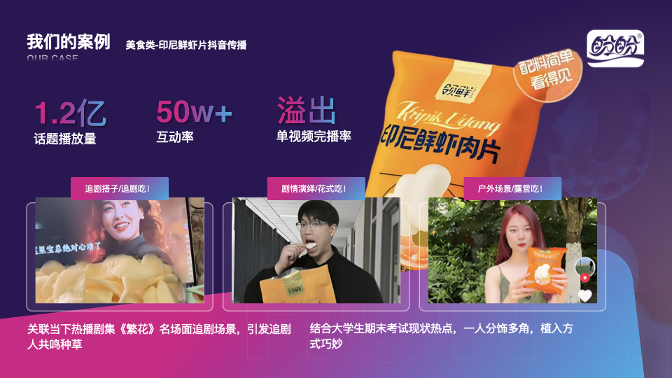 印尼鲜虾片抖音传播案例